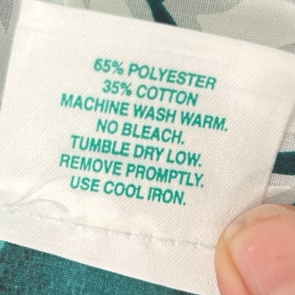 Vintage Jade Fashions Green White Made in Hawaii Tropical Floral Dress XXL READ - Picture 3 of 11